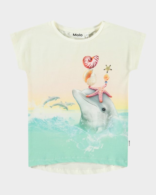 Girl's Ragnhilde Ocean Graphic T-Shirt, Size 4-6